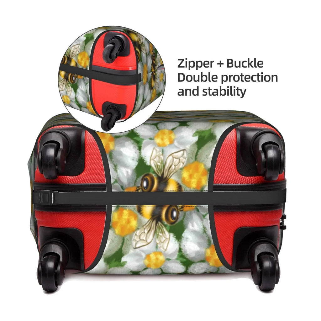 Suitcase And Flower Protector- Cover Suitcase Luggage Bees Kll Cover
