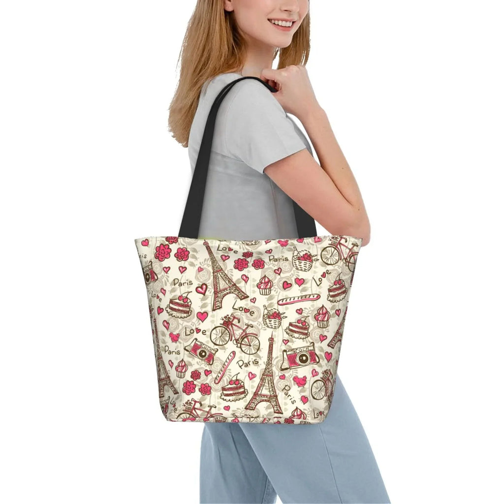 Handbags Hobos Bag,Shoulder Bag Capacity Tote Women'S Large Shopping Lukts Vintage Paris Bag