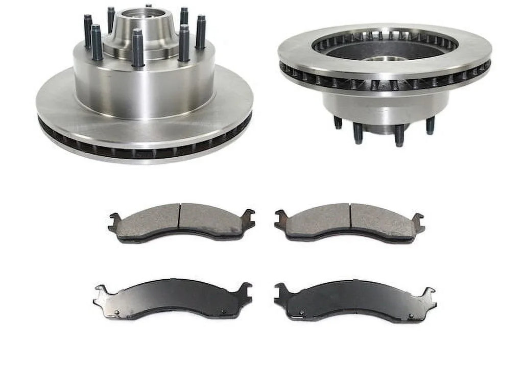 Super Front Duty 2004 Kit Pad - E350 Rotor 2006 Ceramic Brake 1999 2005 2003 2001 2007 - 2002 2000 Compatible and with