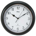 2CJA3 12-1/8" Black Analog 1Pack Clock, ZoroSelect Quartz Atomic Wall