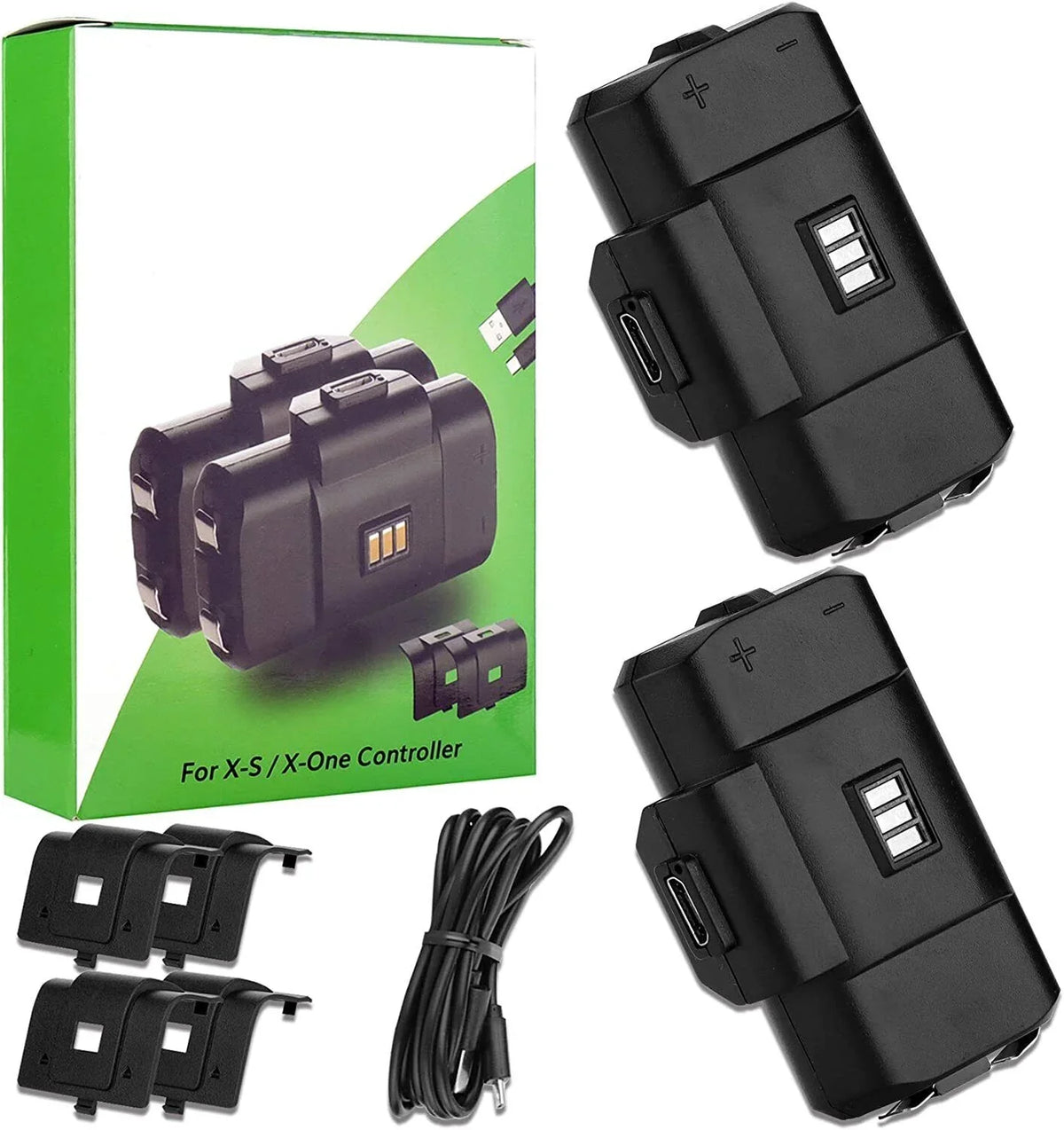 X/S XBox For One Series Pack Rechargeable Covers with Battery X/S 8pcs Battery Controller 4x