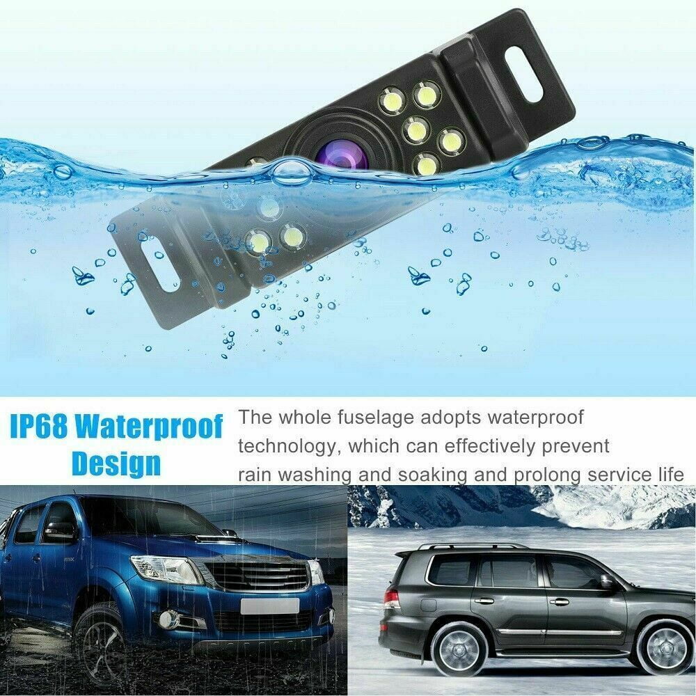 Monitor Rear Wireless Camera Backup + Vision View System Car 5" Mirror Night HD