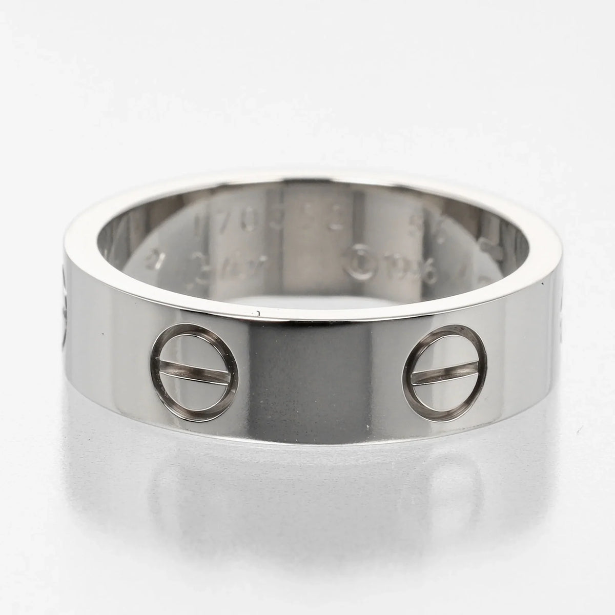 7.9g Approx. (Good) K18 Gold 15 White Pre-Owned Ring Love I122924022 CARTIER No. WG Cartier