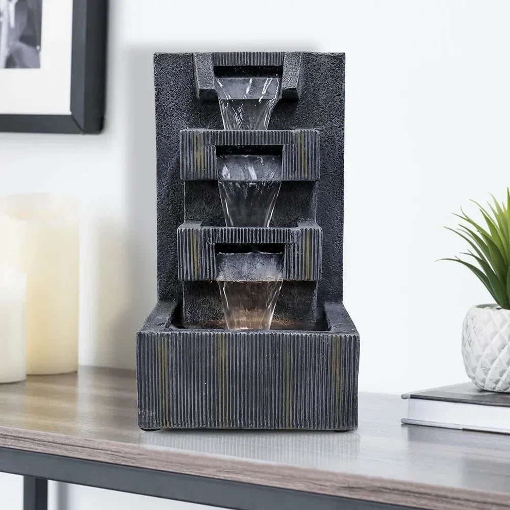 Grey Fountain - Ambiance & Tabletop Soothing liquid LED - Sounds LED
