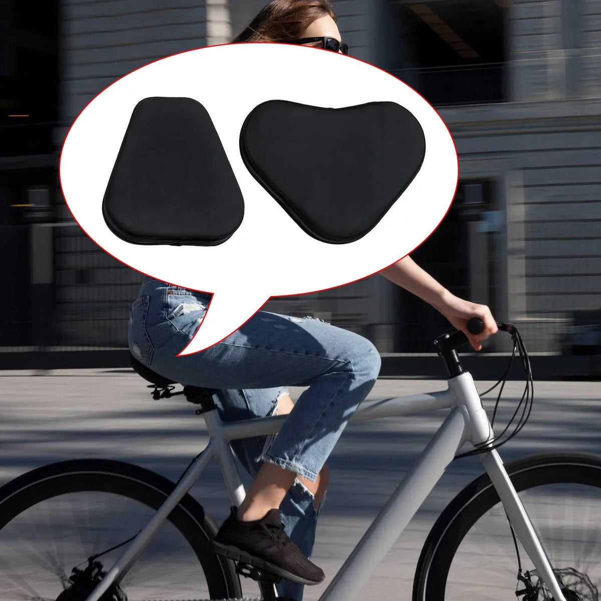 Exercise Bike for Seat 16cm with 12cm Saddle Black Bike Support Back Cushion Road Cover Mountain