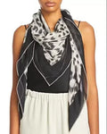 Silk Square Echo Cheetah-Print Scarf