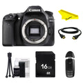 Bundle Canon with SD EOS Only) DSLR Camera 80D + Buzz-Photo (Body Card Beginners