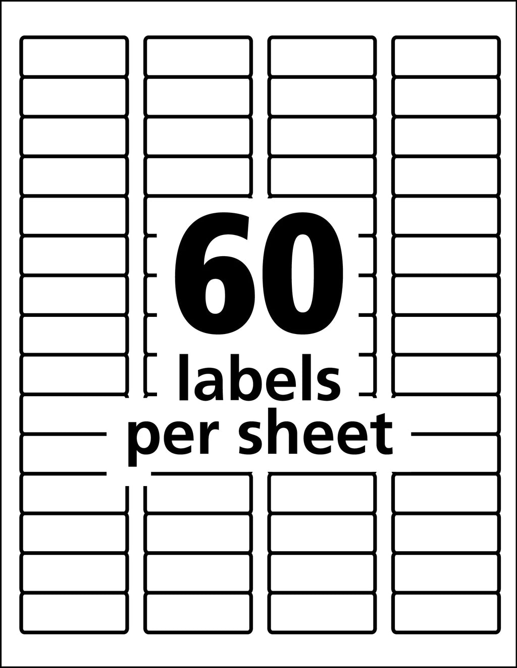 Permanent 3,000 2/3" TrueBlock (61533) ID Avery Adhesive, Labels, 1-3/4", x Technology, Durable Labels