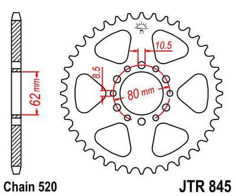 & YAMAHA Front Rear IT125 Sprockets for Sproket G,H-USA JT 80-81 Kit