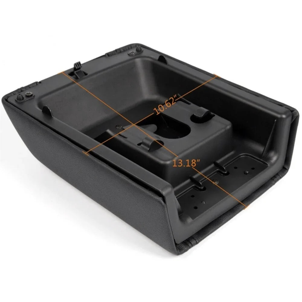 LID CENTER REST PAD CONSOLE F-150 ARM BLACK For 2004-2008 COVER Teledu LEATHER