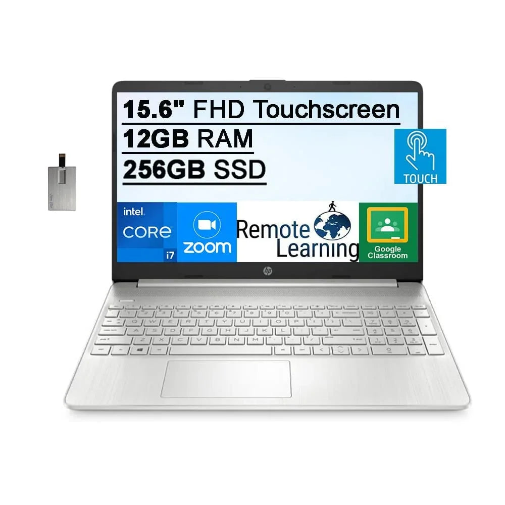 FHD HP Intel Iris SnowBell Audio, (Beats HD IPS Win RAM, USB i7-1065g7), S, Core Laptop 12GB Xe Silver, Intel Computer, 2021 HD 15.6" Webcam, 256GB Touchscreen Graphics, 11 i7-1165G7 32GB SSD, Card
