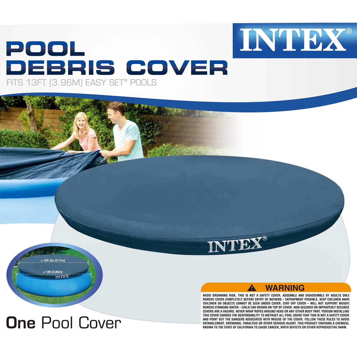 13' Intex & Swimming Set Maintenance Pool Pool x Above 12" Kit Ground Cover Easy