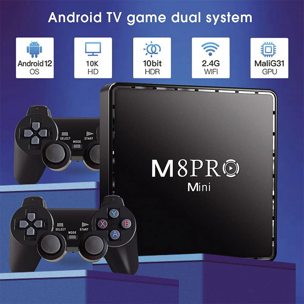 TV Pro Controllers Retor M8 4K Mini and 100M 10000+ Box Wireless Dual TV Game Android with Box System Game Game