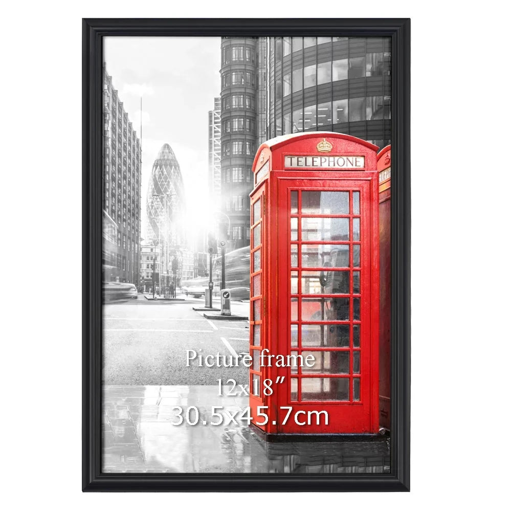 4 18 Poster, x Modern Frame Wall 12 Pack Black Frames, for Gallery Photo 12x18 Picture Poster