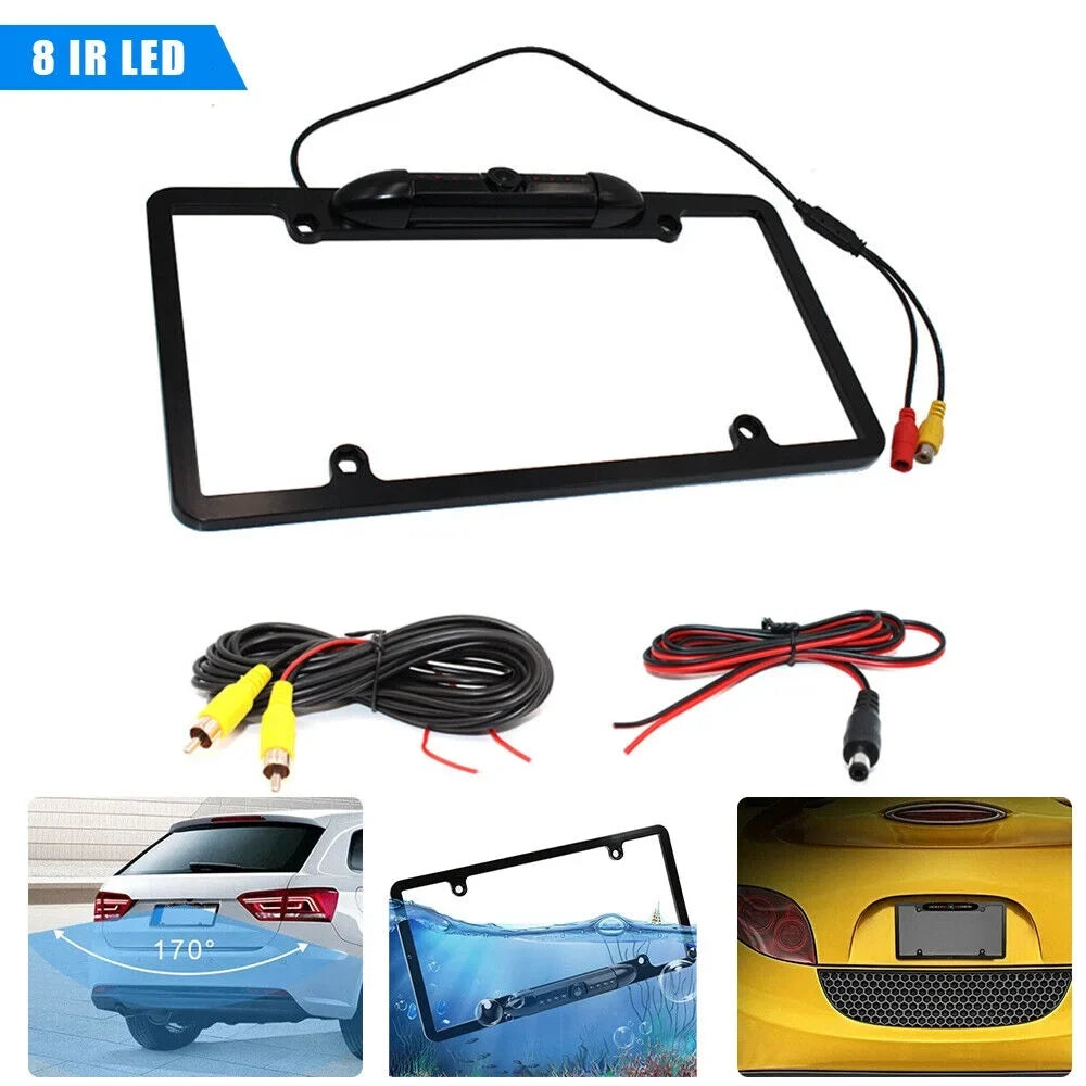 Plate with Backup Rear Vision Car Camera Night - View License Frame