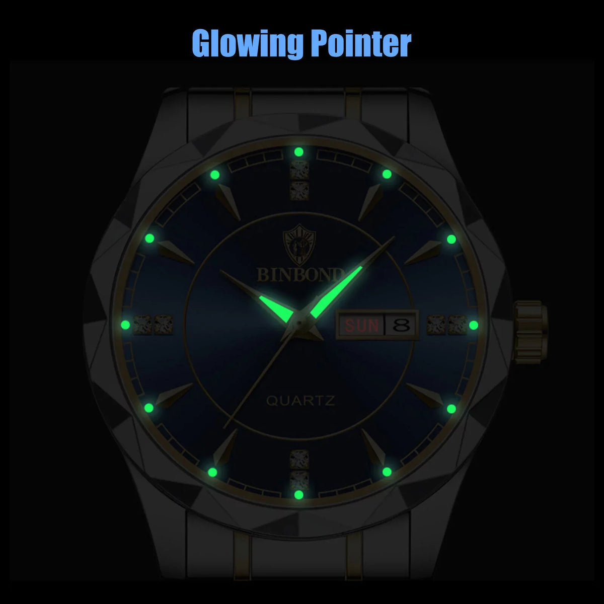 Steel Luxury Quartz Men's Stainless Classic Watch Luminous Waterproof Business