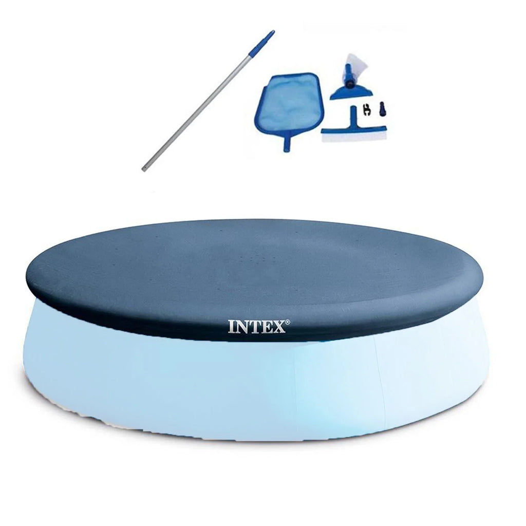13' Intex & Swimming Set Maintenance Pool Pool x Above 12" Kit Ground Cover Easy