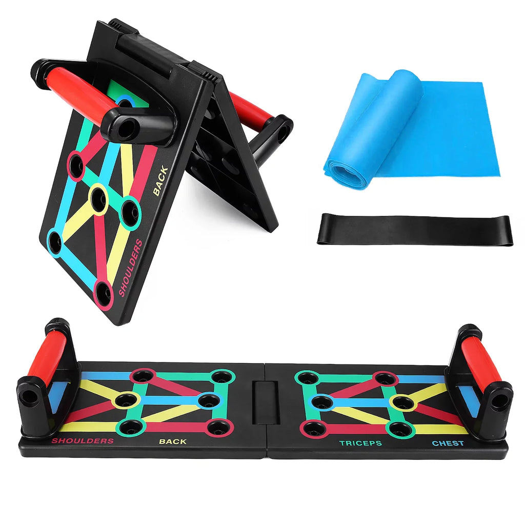 Portable Exercise All and Chest, for Levels Strengthen Fitness Push-Board, Shoulders, Suitable Equipment, and Foldable Arms, Space-Saving TOMSHOO