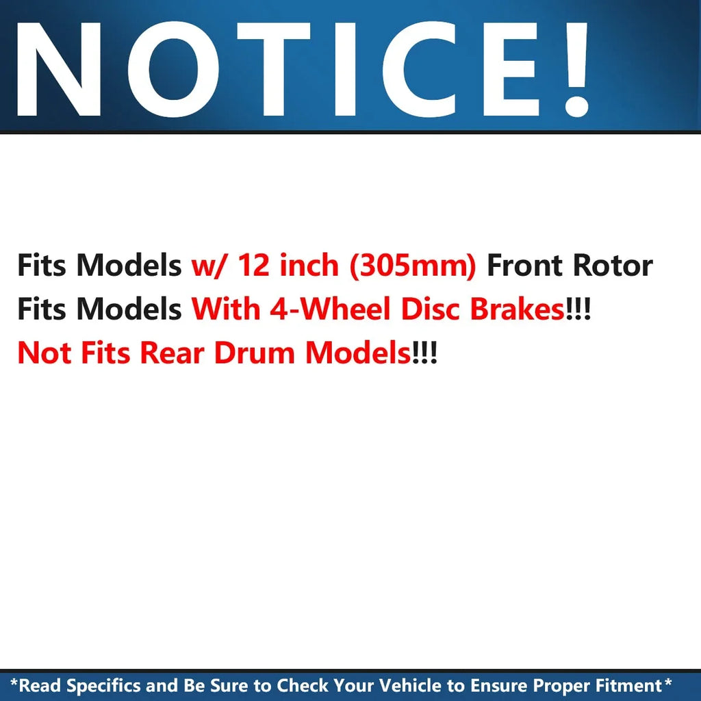 Yukon Detroit Tahoe Brake GMC Kit 1500 Disc Chevy Suburban Ceramic Pads: Rotor - Replacement Brakes Sierra Front Axle Savana 12" Rotors Silverado for Brake Express Avalanche