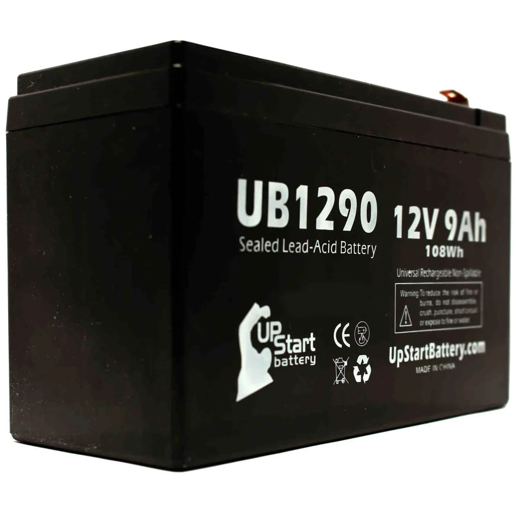 Includes Compatible Battery Adapters - Terminal 9000mAh, F1 - Battery Terminal, to F2 AGM, UB1290 280ES F1 Universal Sealed Pack Acid Opti-ups 4x 8 SLA) (12V, Replacement - Lead 9Ah,