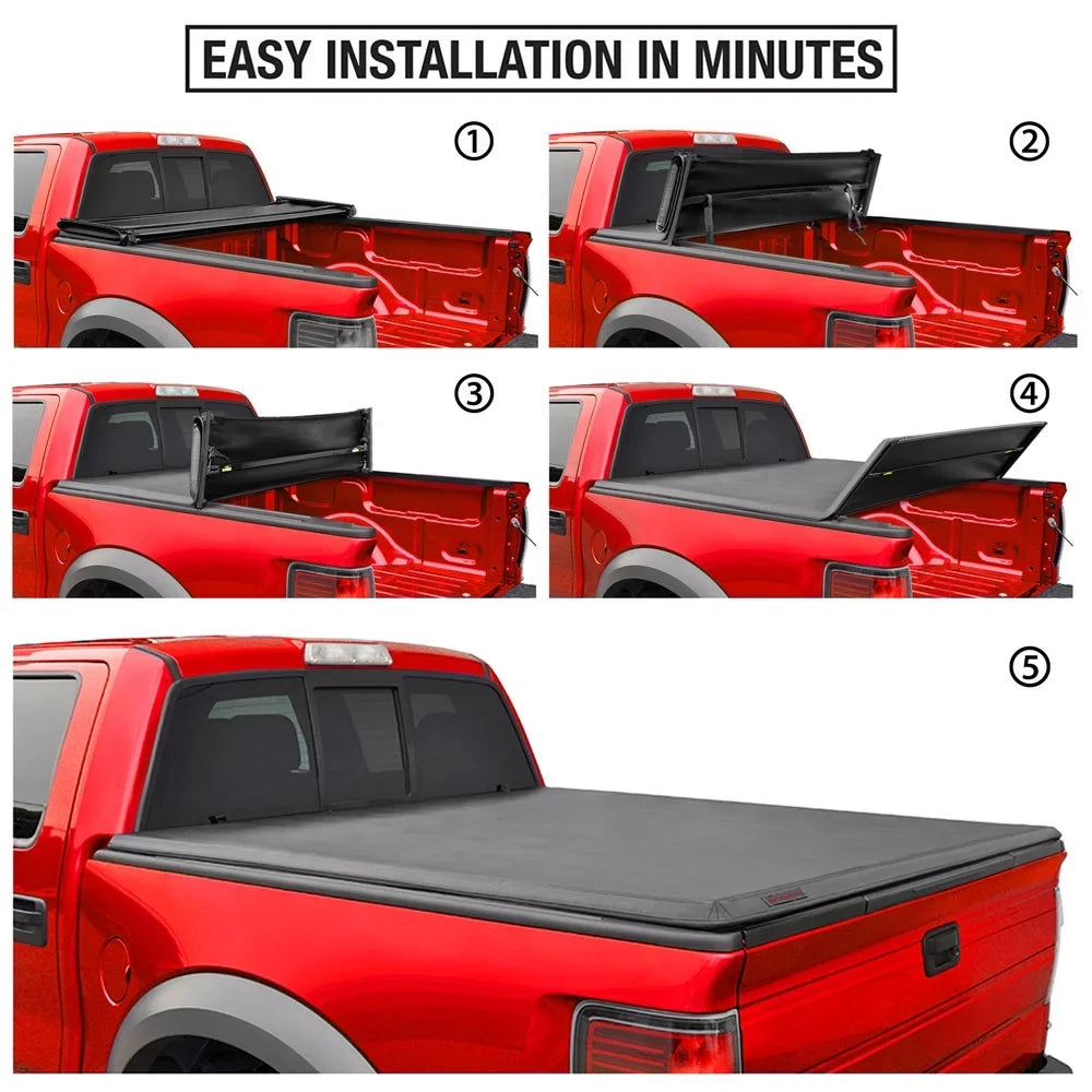 2500 Soft 6'4" Cover 2003-2023 Ram Compatible Bed 2019-2023 Classic Bed MaxMate with TCD484011 (76") Tonneau Truck Quad-fold 2002-2018 3500; Dodge 1500; | |