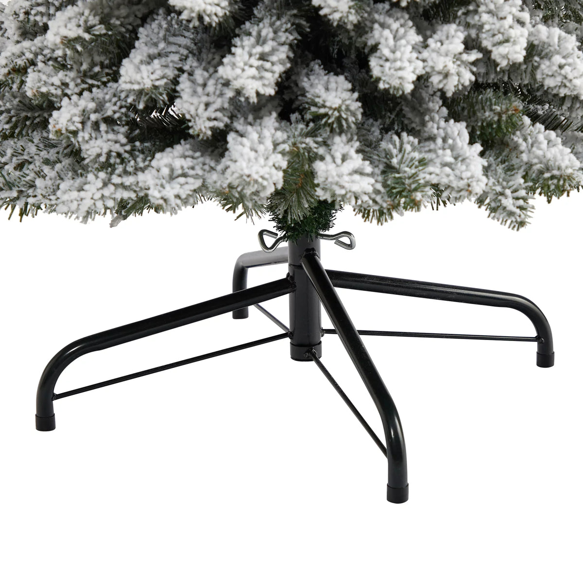 White 400 Nearly Clear 7' Natural Lights Pencil Christmas Prelit Artificial Flocked Tree