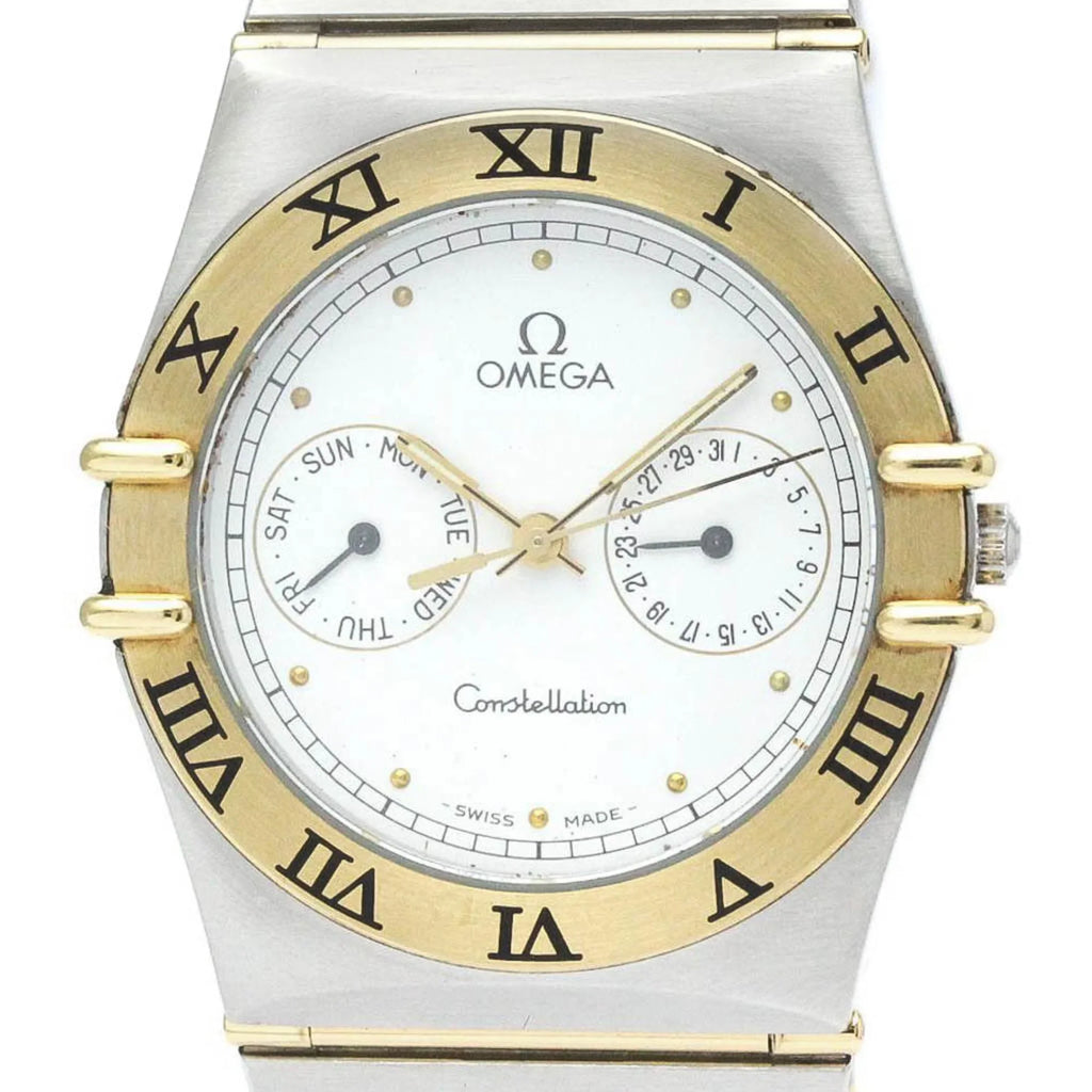 18K Constellation (Good) Watch 396.1070 Pre-Owned Steel Gold Polished OMEGA Day Date BF566004