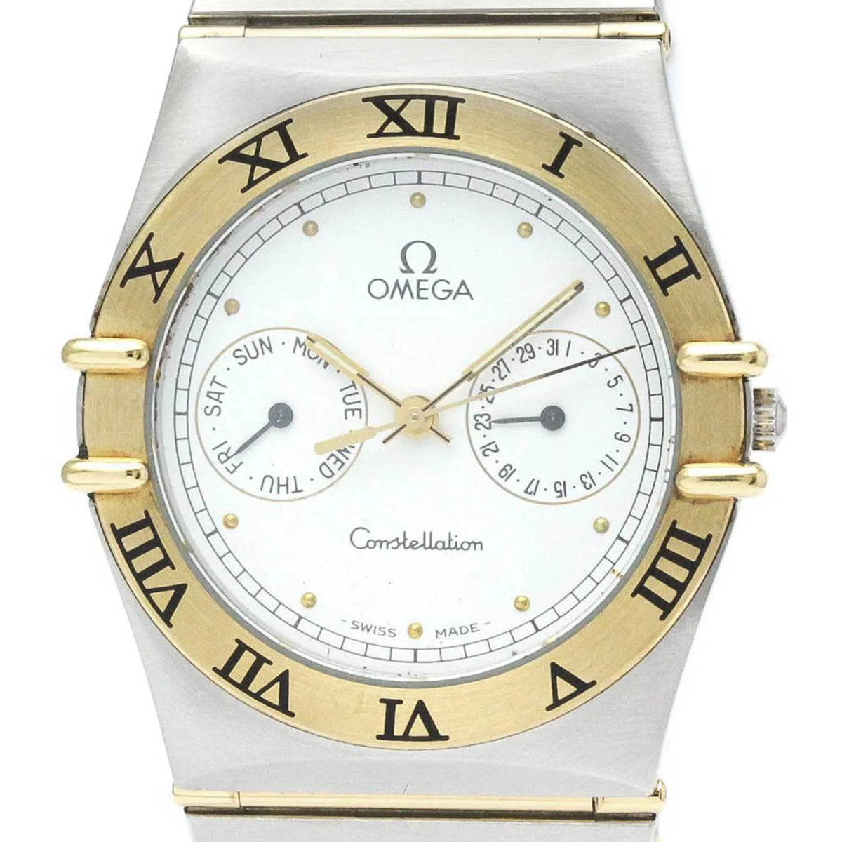 18K Constellation (Good) Watch 396.1070 Pre-Owned Steel Gold Polished OMEGA Day Date BF566004