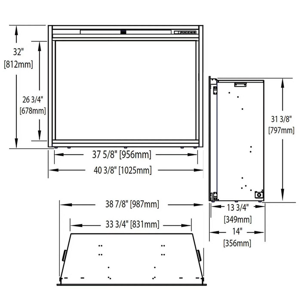 Built-in in. Firebox 40 Napoleon Electric Insert