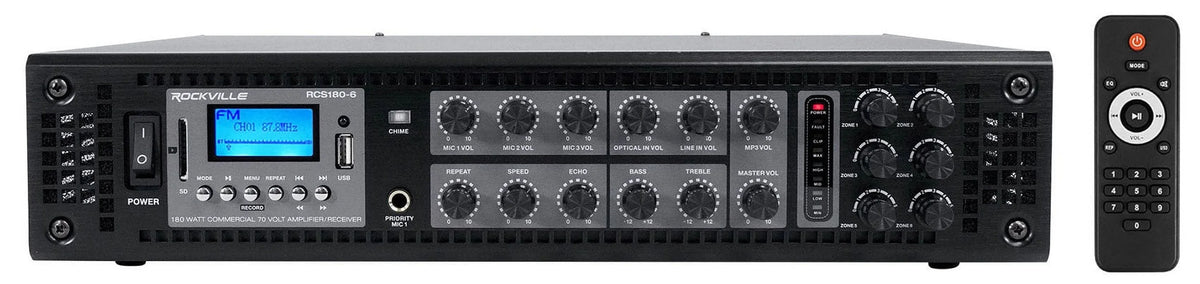 32" White Speakers+Amp Column Commercial 70V COL800-WH Wall Array JBL (2) Mount