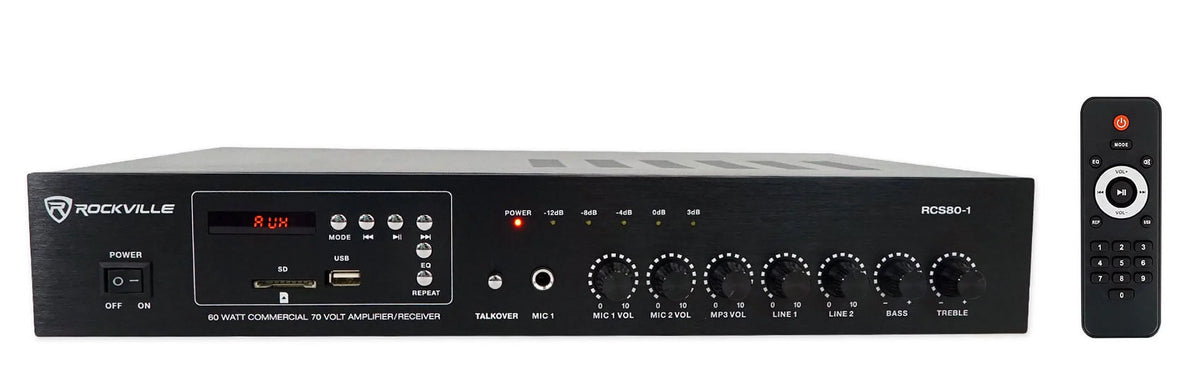 3" Black JBL + Speakers Commercial 70v Wall Amp 23-1 Indoor/exterior (4) Control