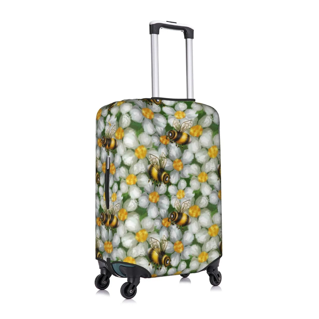 Suitcase And Flower Protector- Cover Suitcase Luggage Bees Kll Cover