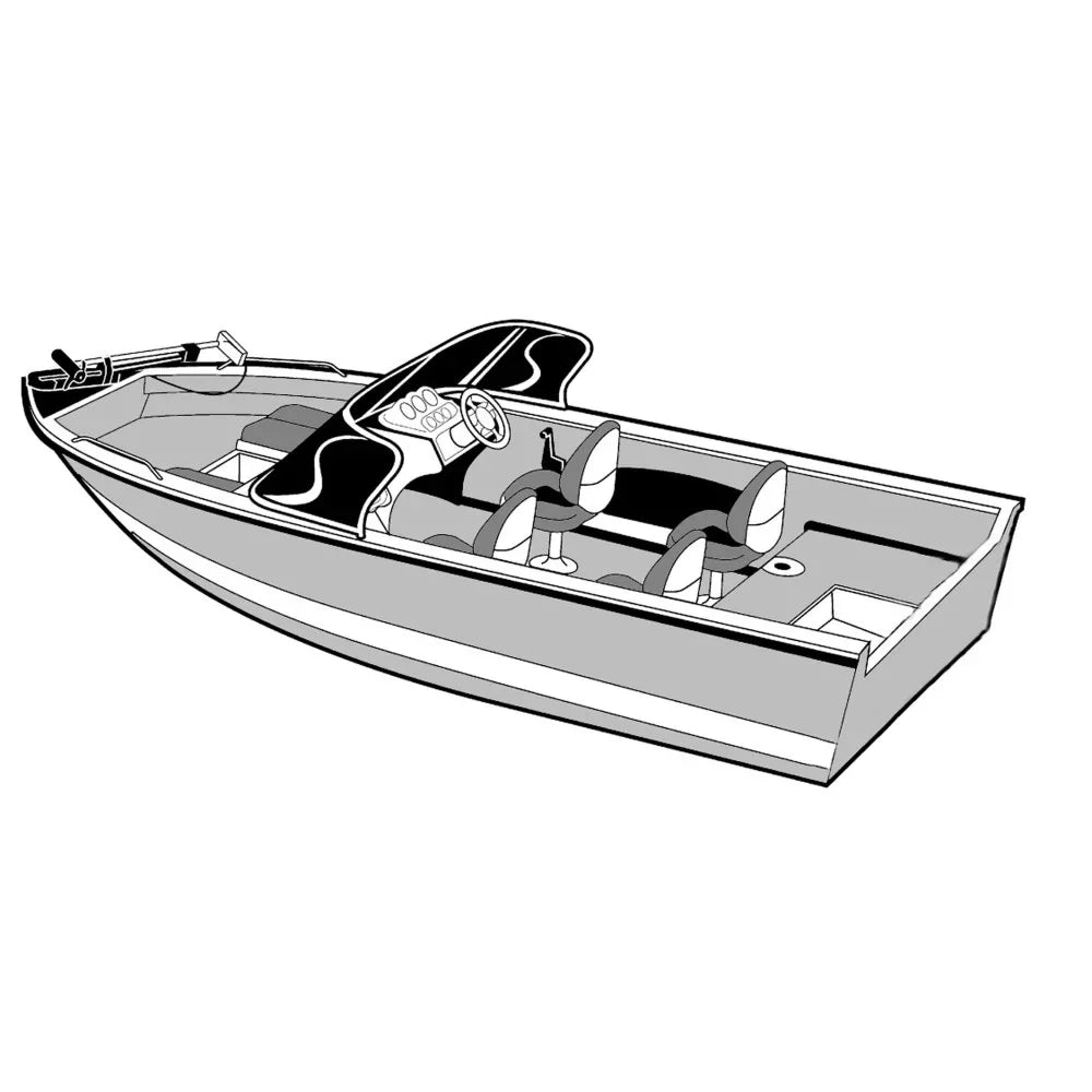 Cover Outboard for Width Windshield Length 72318P-10 - with Walk-Thru V-Hull x Carver Boat 18'6" 100" Styled-to-Fit Aluminum