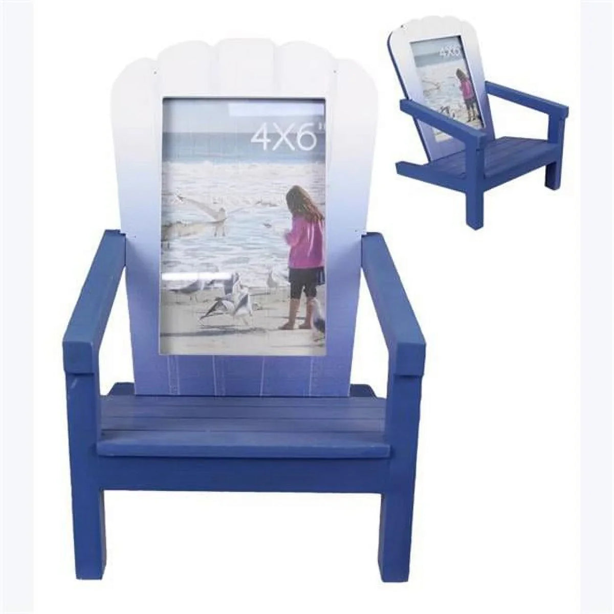 in. Chair Adirondack Wood x Frame Ombre 6 4 Picture Coastal