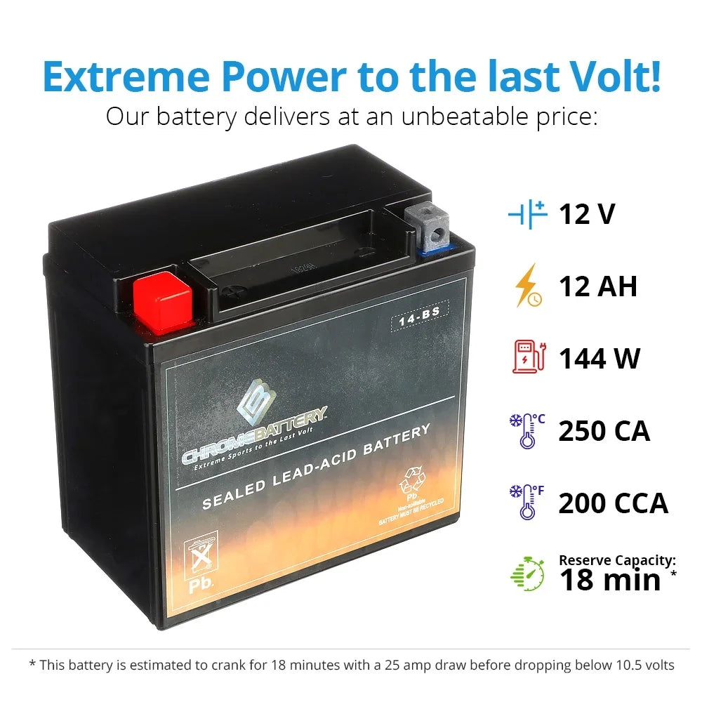 for 2009 Battery Motorcycle 1400Cc Abs Battery Chrome Concours, Zg1400 Kawasaki Ytx14-Bs