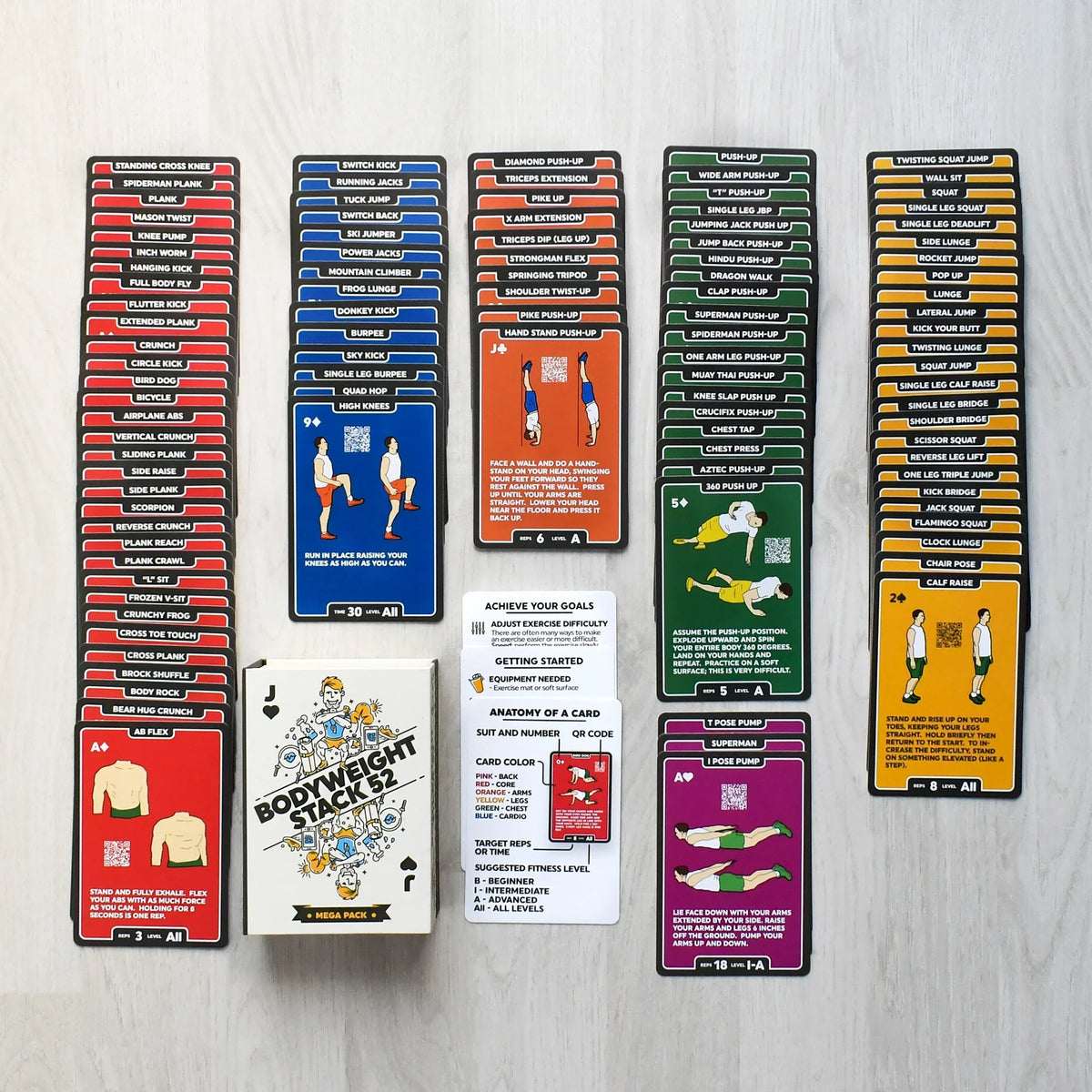 (Bodyweight Cards: Bodyweight Muscle. Video Exercise Fat Needed. Fitness Instructions 52 by Playing Expert. Build Card No Burn Game. Pack) Designed Included. a Workout Stack Mega Military Equipment