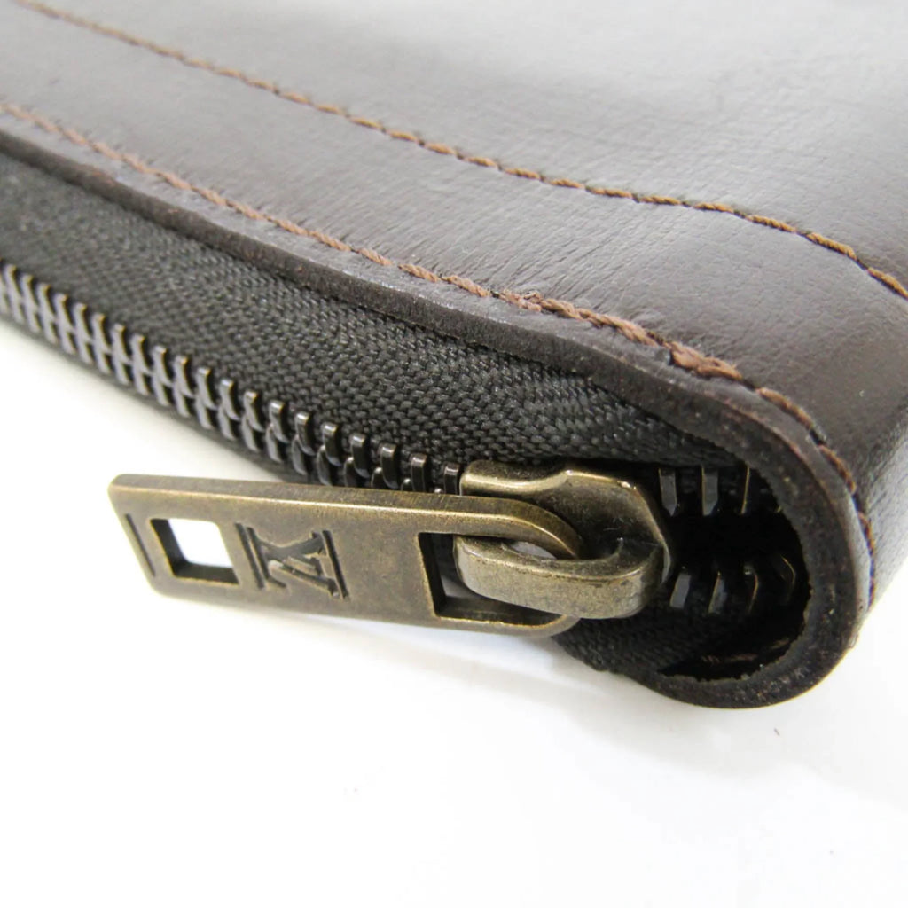 (bi-fold) M97025 Wallet Zippy Coffee Utah Organizer (Good) Pre-Owned Utah Men's Leather Long