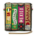 Traveled Spring Mary NEW Well BAG Black Frances Books Crossbody Beaded Handbag