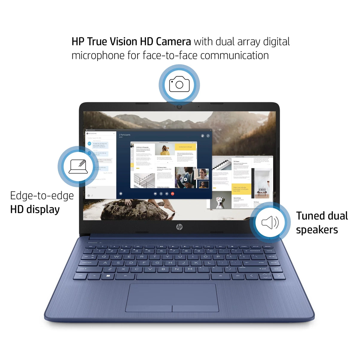 Home 1.1GHz 64GB 11 RAM Intel 14" Win Stream Celeron 4GB N4120 HD 600 SSD UHD (Refurbished) Blue Restored 14-cf2111wm HP Graphics