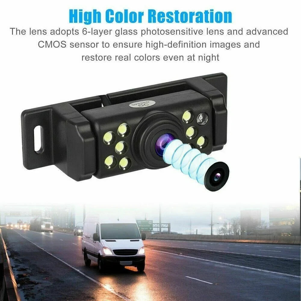 Monitor Rear Wireless Camera Backup + Vision View System Car 5" Mirror Night HD