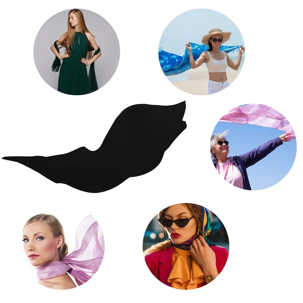 Silk Sunscreen Blackboard Wall for Gift Long Hair Wraps Scarf Large Blank FREEAMG Neck Packed Shawls Oblong Headscarf Wraps Women