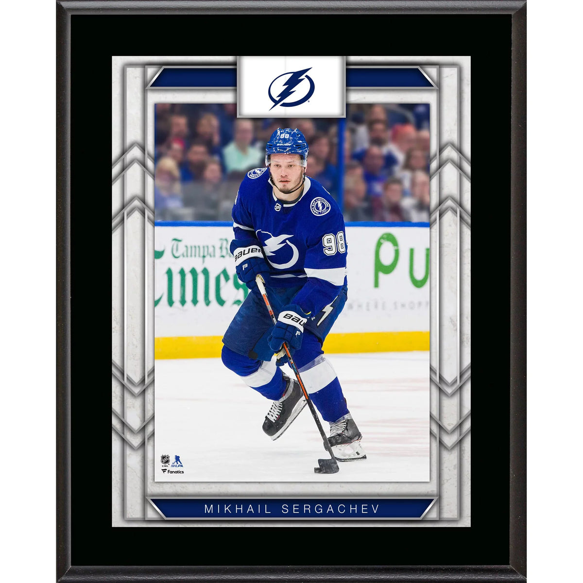 Mikhail x Lightning Tampa Sergachev Bay Plaque Player 10.5" Sublimated 13"