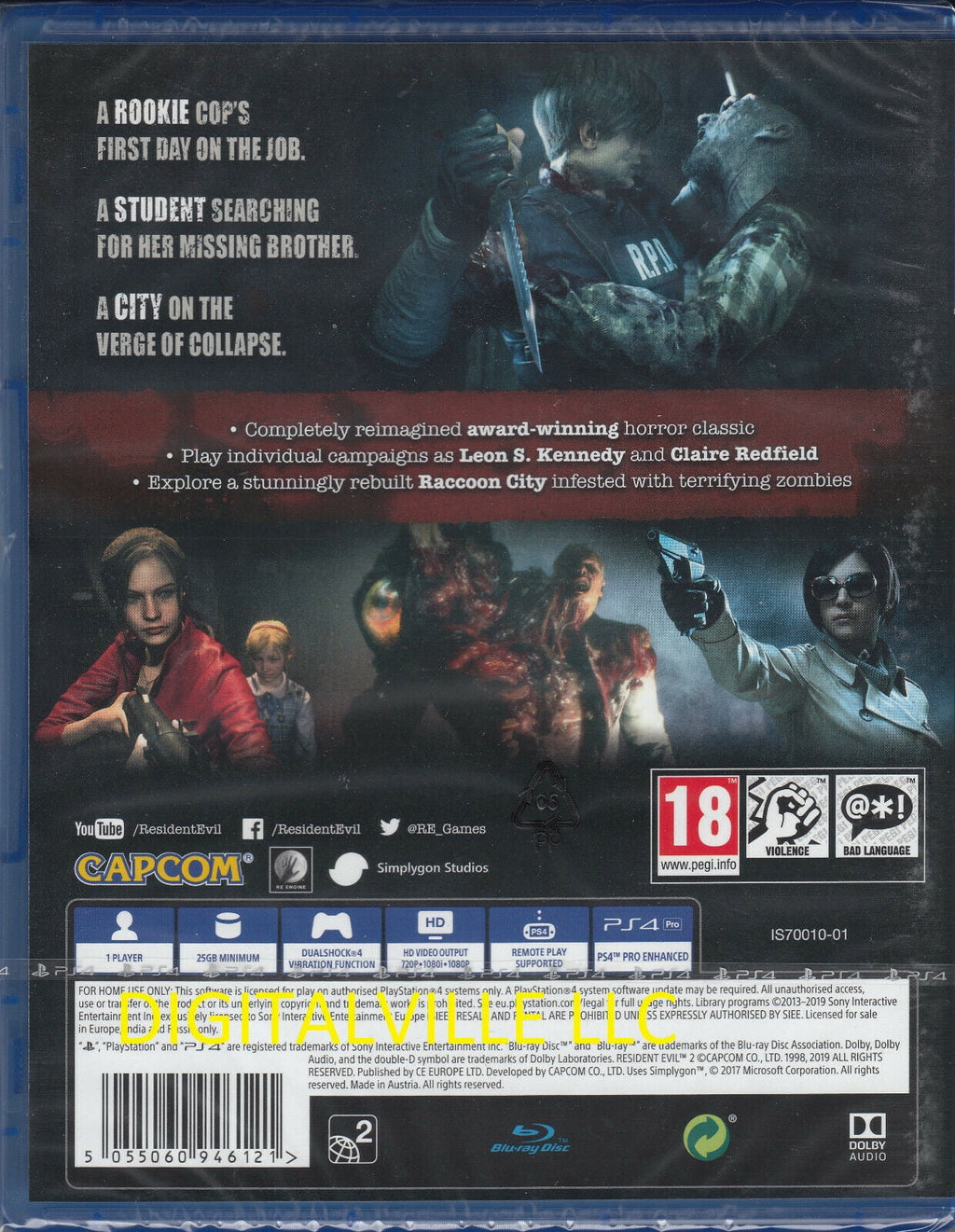 2 4 PS4 Brand PlayStation New Sealed Evil Resident Factory