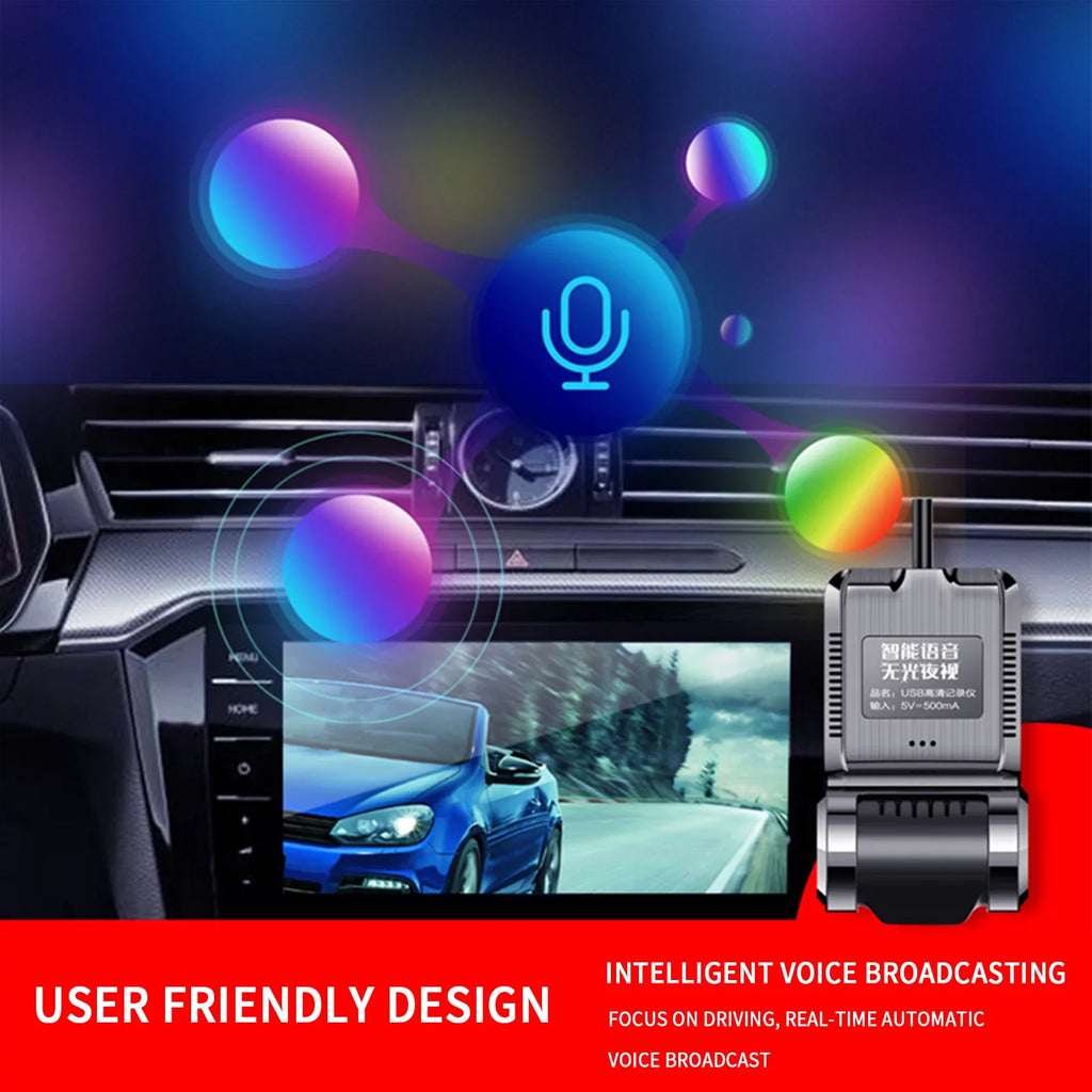 Detection Dash DVR Cycle Motion G-sensor Cam ADAS Player Android USB Recording