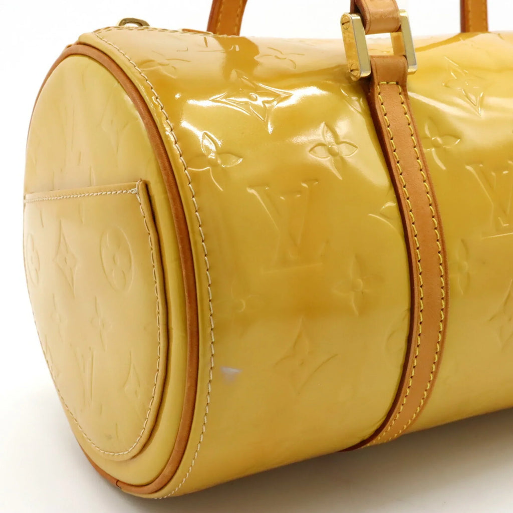 Pre-Owned (Fair) Handbag Bedford Yellow Enamel M91006 Beige Leather Vernis Monogram