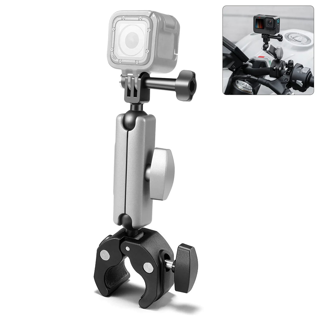 Aluminum AKASO 11/10/9/8 Adapter, Head, PU867B Hero Rotatable Alloy Mount, Compatible Dual DJI PULUZ Handlebar Clamp Ball