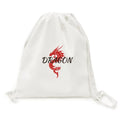 Dragon Animal Shopping Drawstring Canvas Winged Mesh Myth Reusable Backpack West Bag East