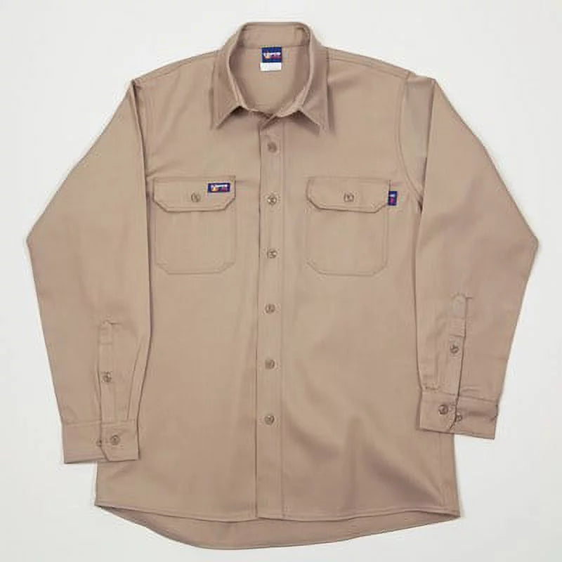 8.7 Twill Men's Uniform Regular, FR Unit) Flame Shirt, oz. Cal 5X-Large 100% (1 Resistant 7 Lapco Cotton dimension FR Khaki,