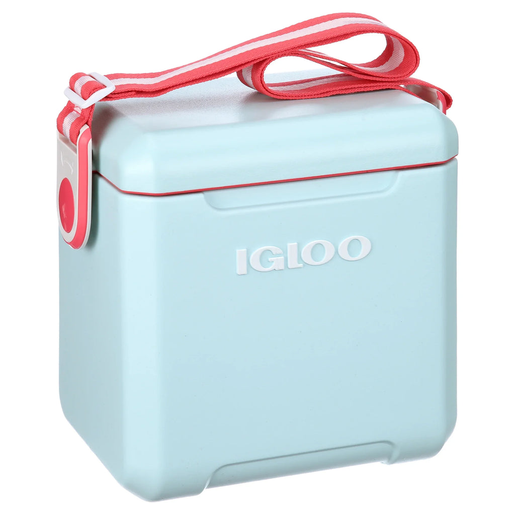 Sided Tag-a-Long 11 Aqua Red Blue Cooler, Igloo and Hard Qt