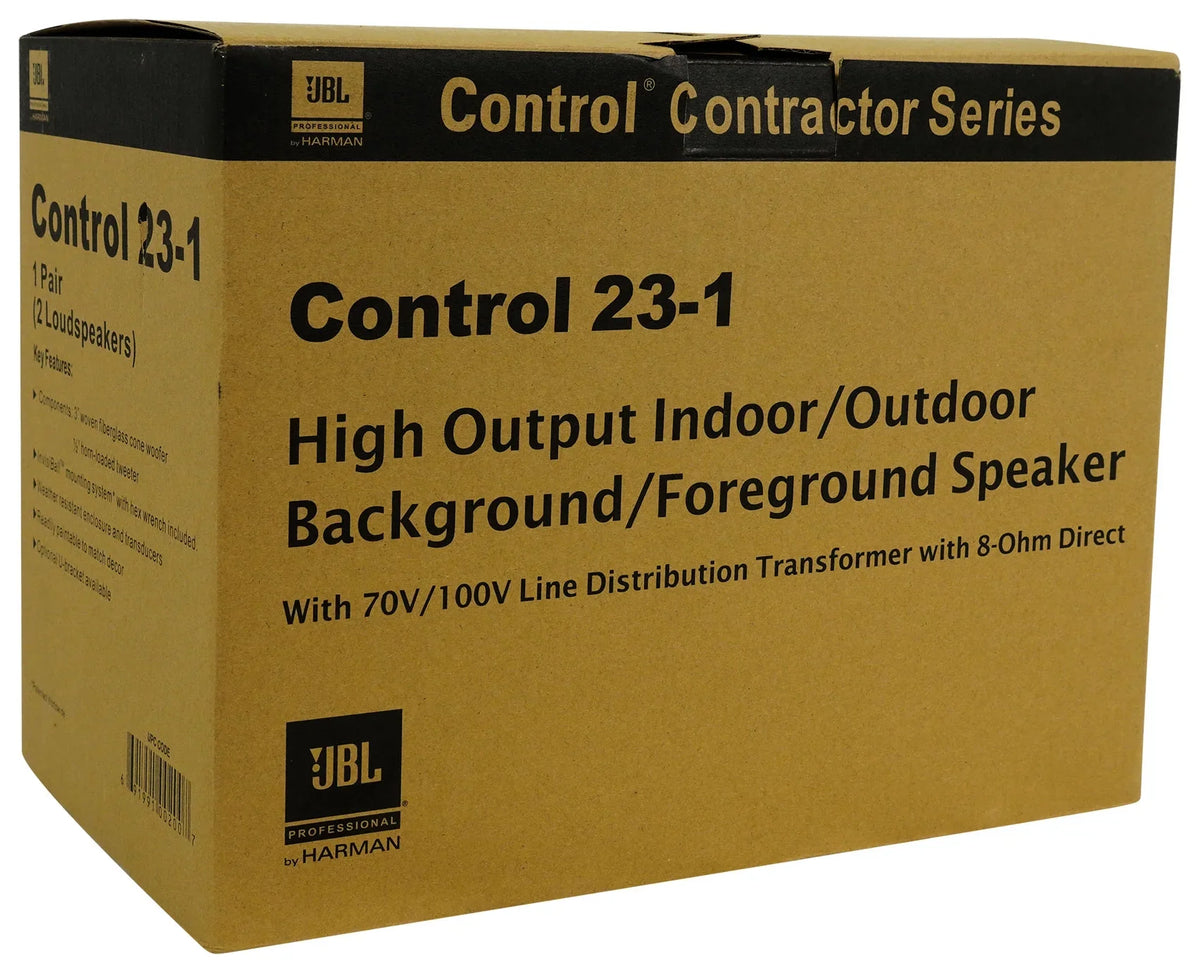 3" Black JBL + Speakers Commercial 70v Wall Amp 23-1 Indoor/exterior (4) Control